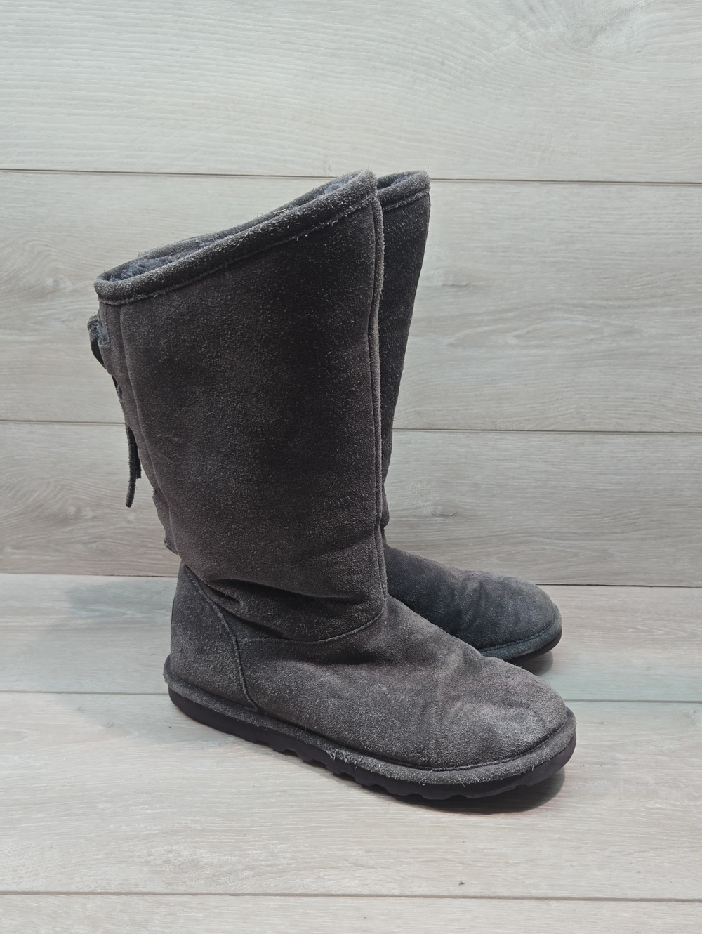 Bearpaq Women’s Suede Mid-Calf Wool Blens Winter Lace Up BackBoots Shoes Sz 7